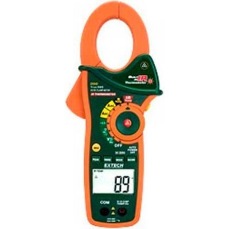 FLIR COMMERCIAL SYSTEMS Extech True RMS Clamp/DMM & IR Thermometer, Orange/Green EX840